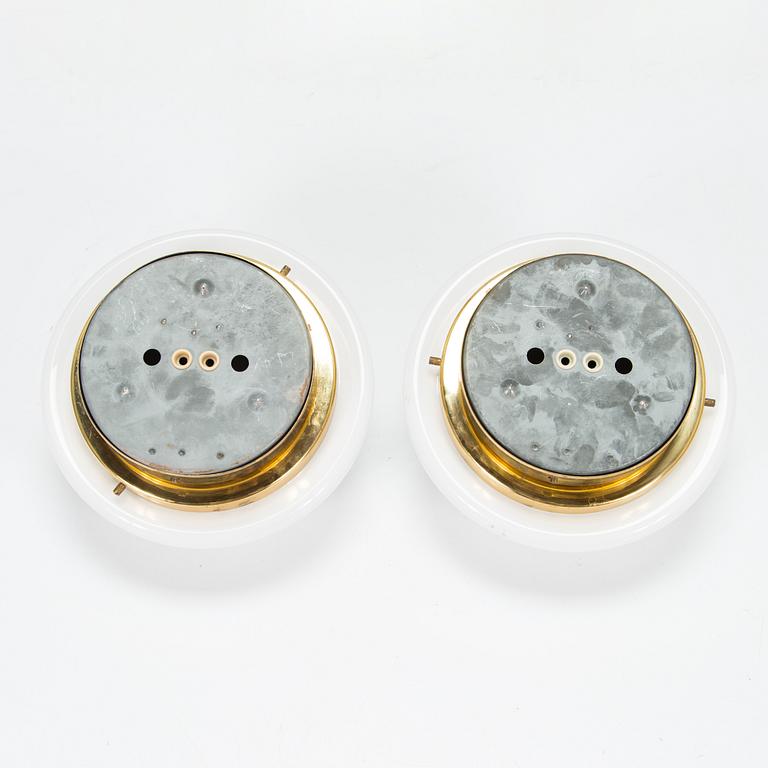 Klaus Michalik, three wall/ceiling lamps, 'Bau', Orno, Finland.