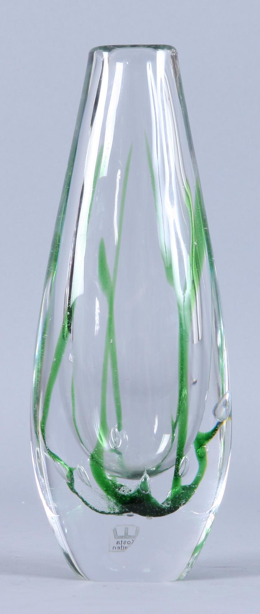 VAS, glas, Vicke Lindstrand, Kosta, sign.