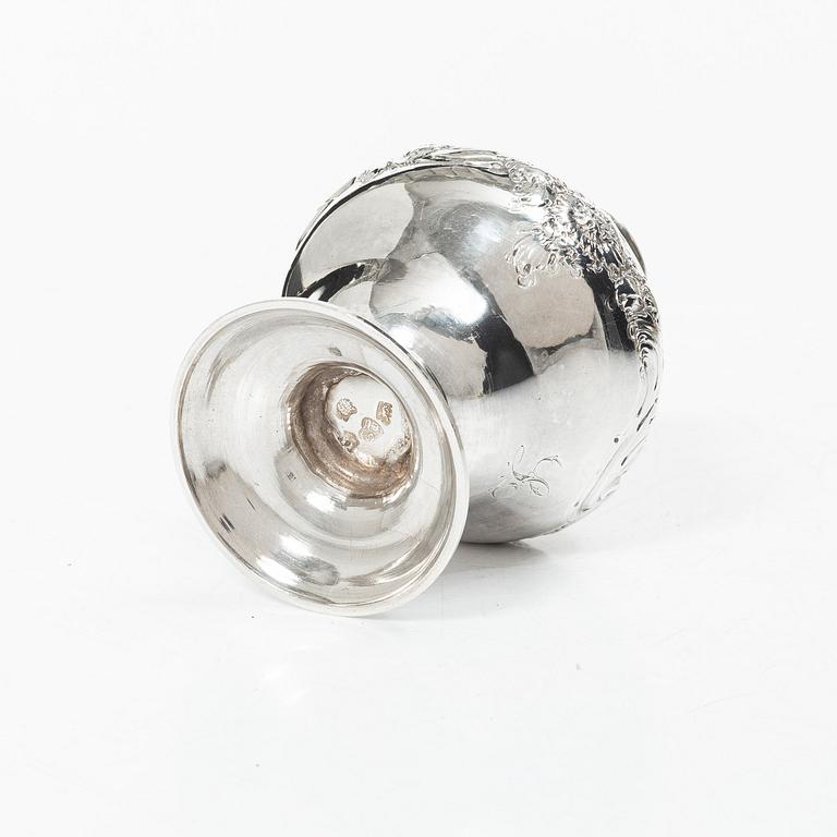 An English silver sugar caster, London 1751, probably Samuel Taylor.