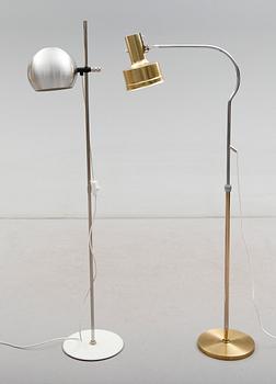 GOLVLAMPOR, 2 st, bl a "Klot 1", Hemi, 1900-talets andra hälft.