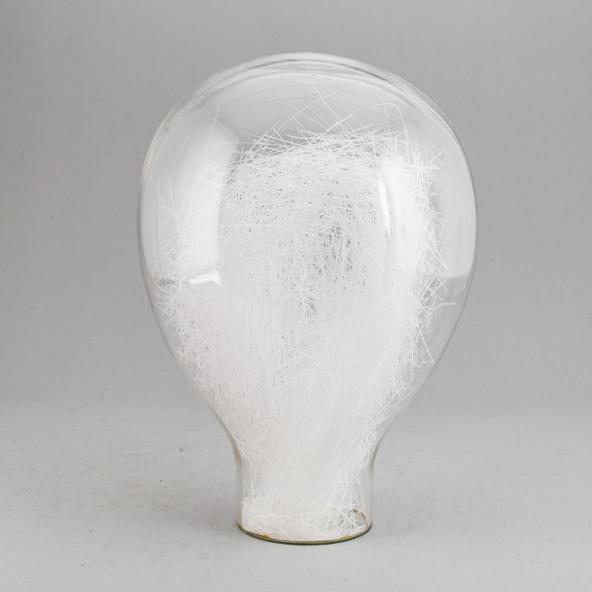 EVA ENGLUND, a glass sculpture, signed and dated 1973.