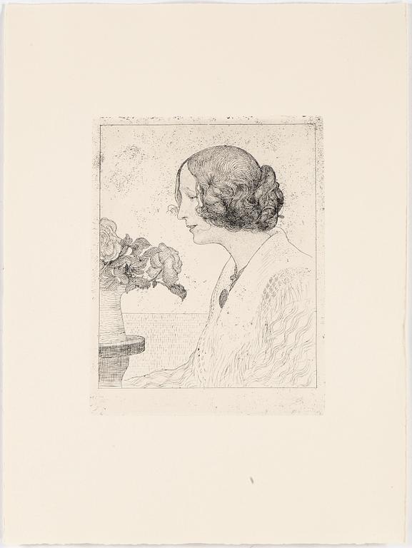 CARL LARSSON, 6 st, gravyrer, Uppsala 1983.