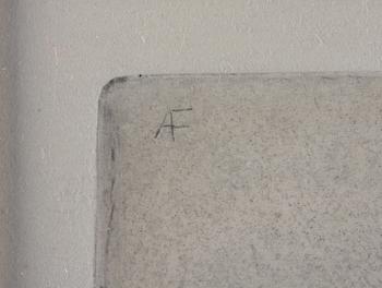 FRIDELL, AXEL. Etsning. Sign i trycket.