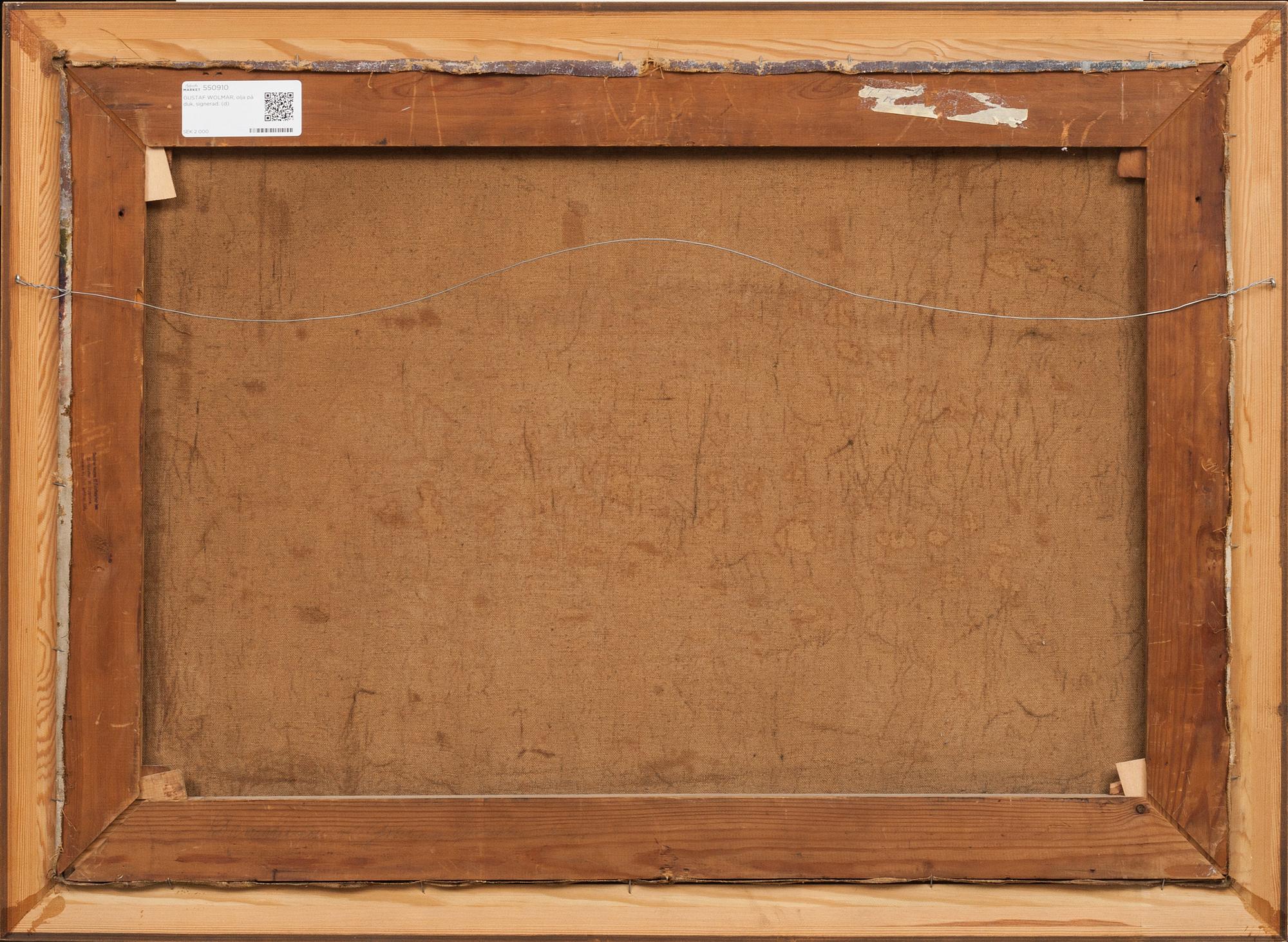 GUSTAF WOLMAR, olja på duk, signerad.