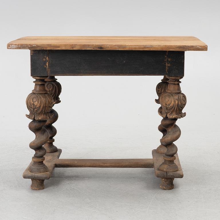 A table, partially Baroque, 19th century with earlier parts.