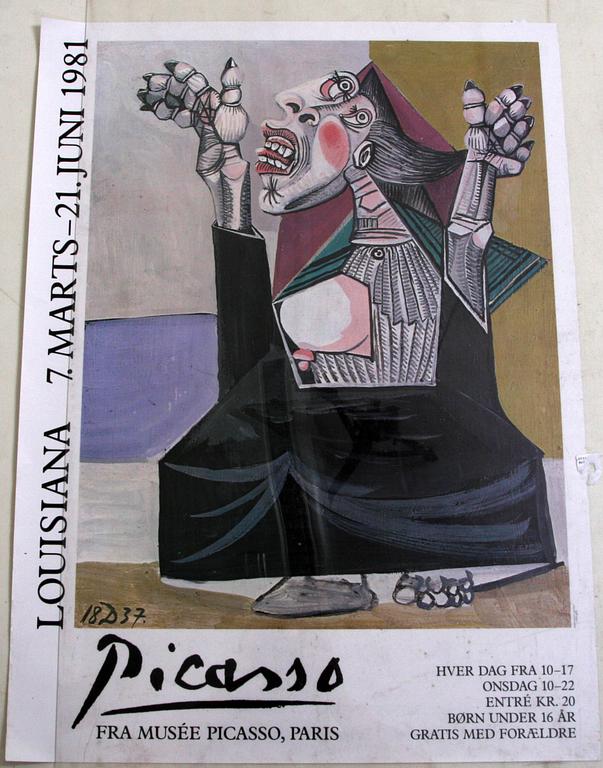 PABLO PICASSO, efter, utställningsaffischer, Louisiana, 2 st.