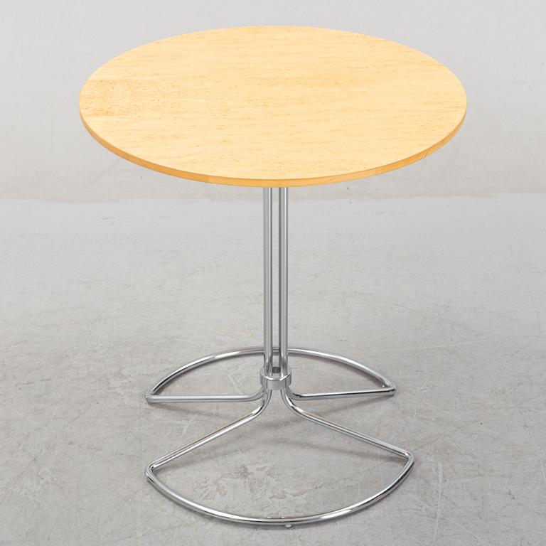 Bruno Mathsson, a steel and birch burl side table from Bruno Mathsson International.