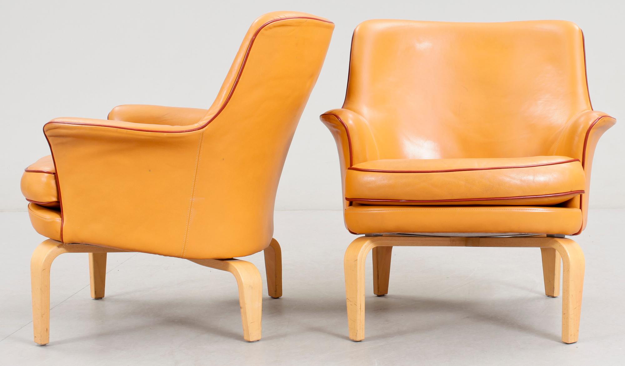 FÅTÖLJER, ett par, "Pilot", Norell, formgiven 1967.