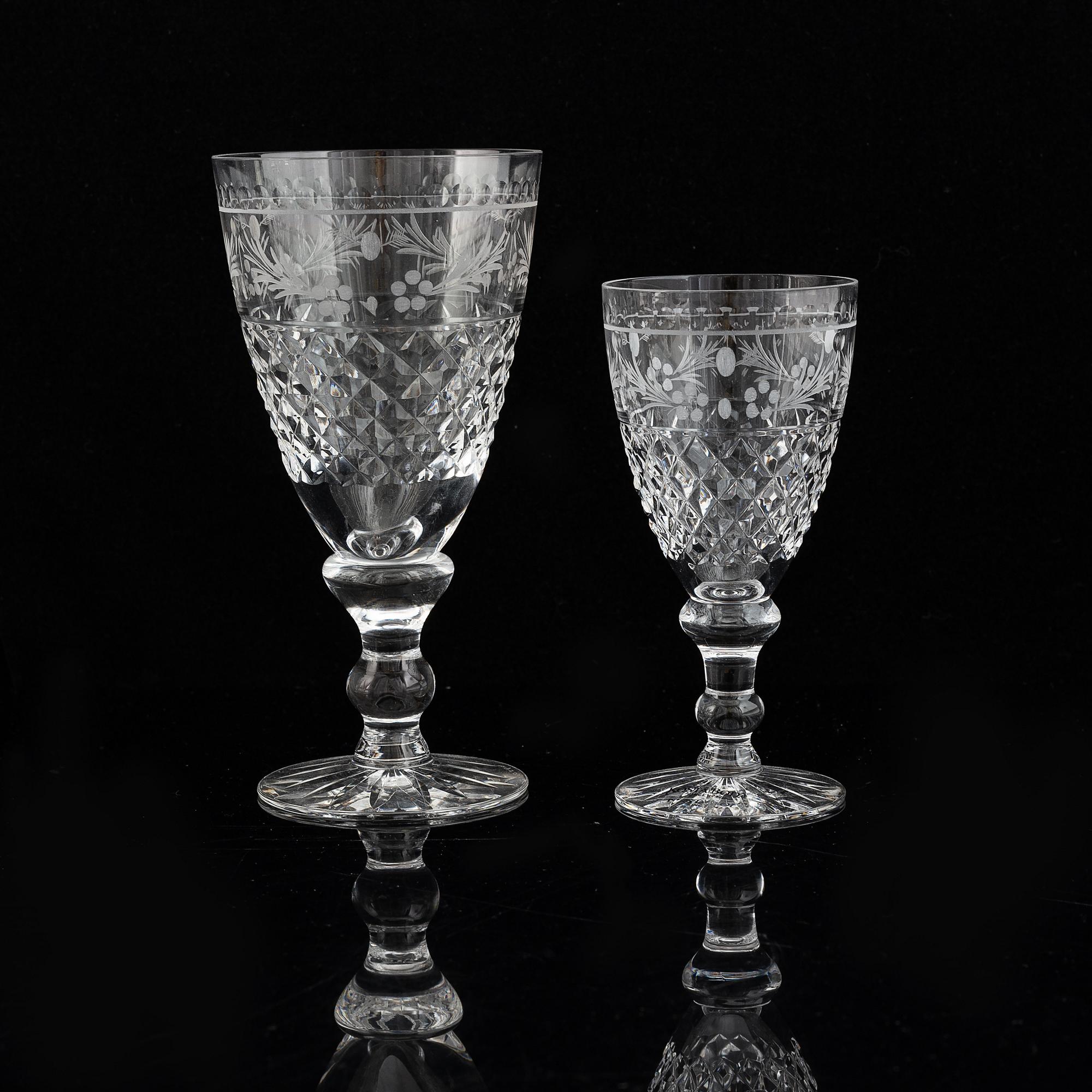 Fritz Kallenberg, glasservis, 26 delar, "Elvira Madigan" Kosta och Kosta Boda.