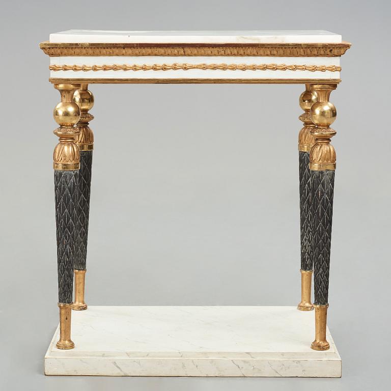 A late Gustavian early 19th century console table.