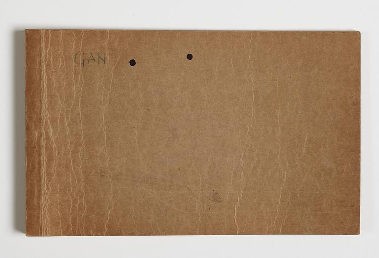 GÖSTA ADRIAN-NILSSON, sketchpad, 1920/30's, by the artist's own hand inscribed GAN with blue colour pencil on the cover.