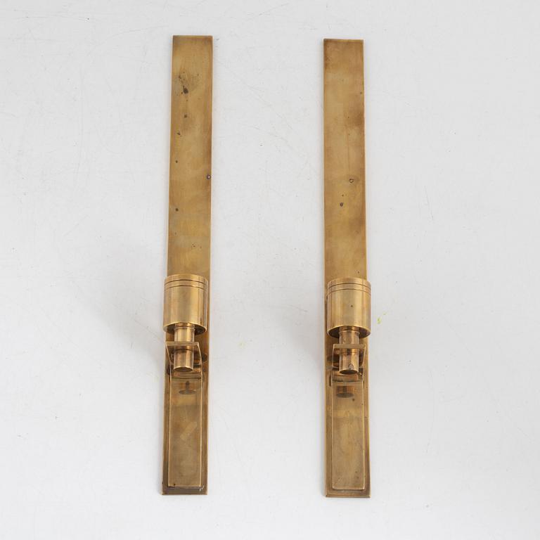 A pair of brass wall sconces, second half of the 20th Century.