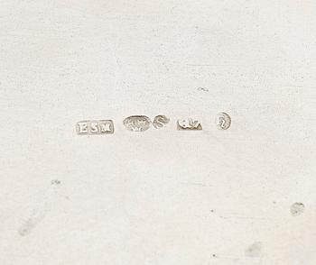 KAFFESERVIS, 3 delar, silver, empirestil, Svedboms, Vetlanda, 1918. Totalvikt ca 934g.