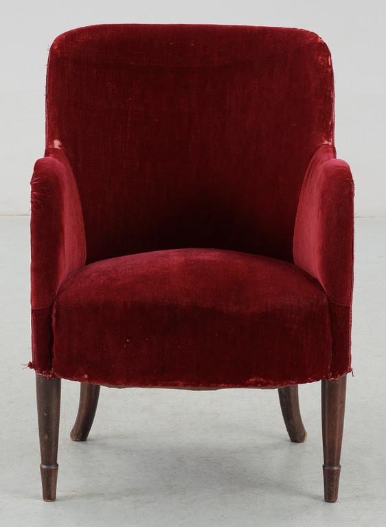 A Carl Malmsten armchair, Stockholms City Consert Hall, ca 1926.