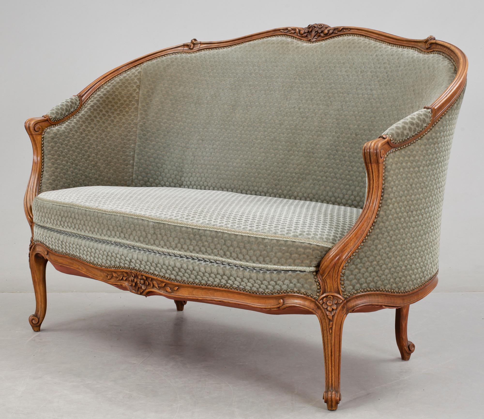 SOFFA. Louis XV-stil, 1900-tal.