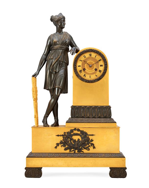 A French Empire early 19th century mantel clock.