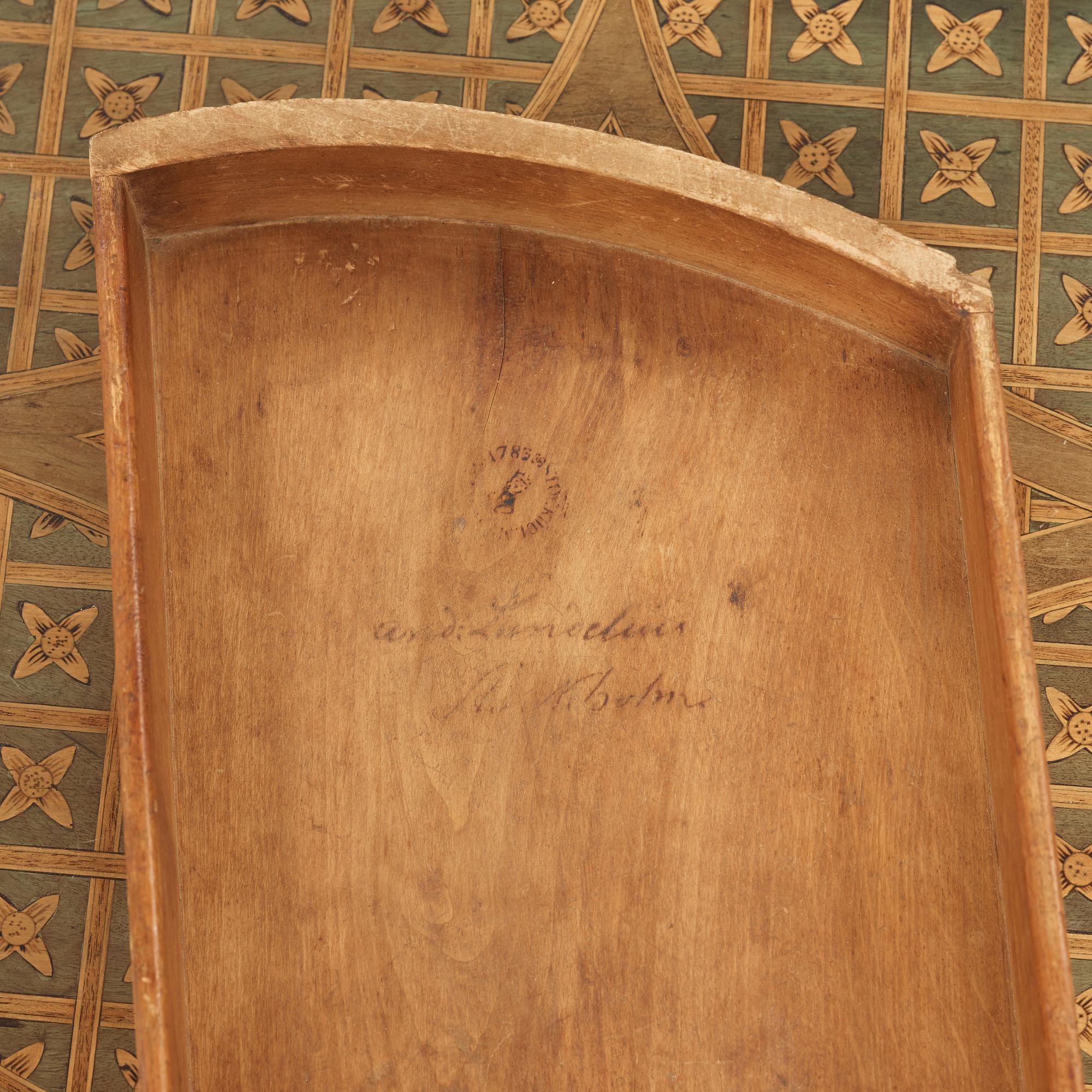 A Gustavian table by Anders Lundelius 1783.
