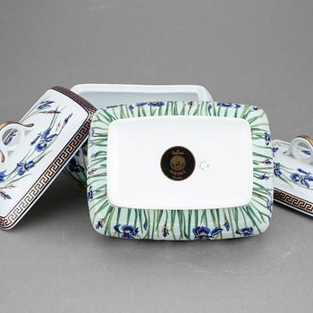 TERRIN, 2 st, porslin, "Giardino", Versace för Rosenthal.