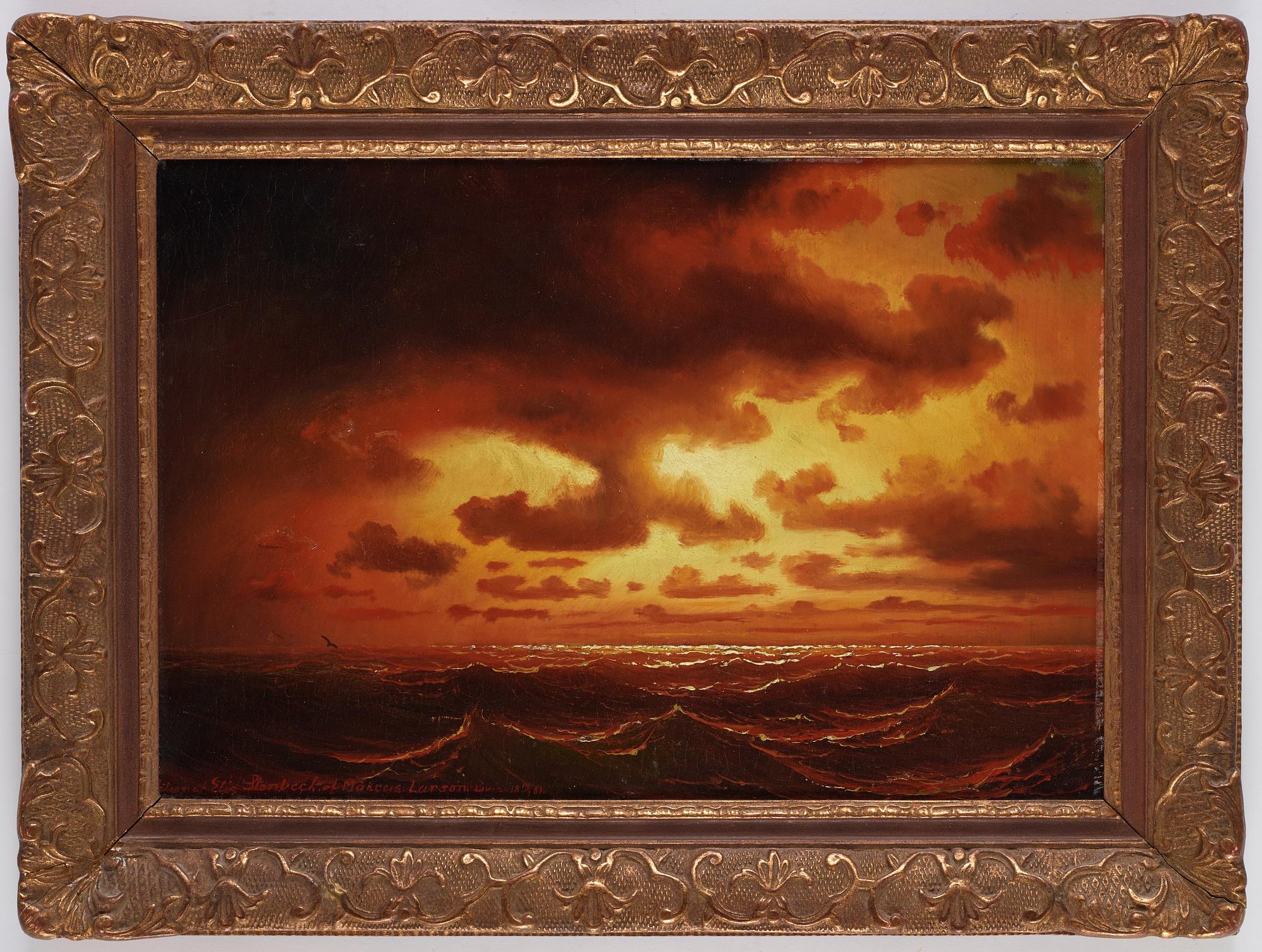 Marcus Larsson, ”Solnedgång på havet” (Sunset).