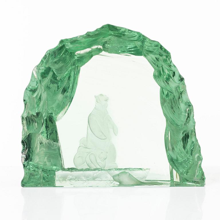 Vicke Lindstrand, skulptur, glas, Kosta.