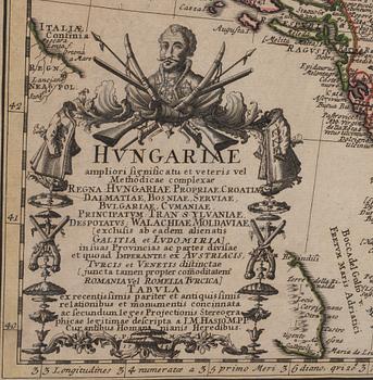 KARTA, "Carte d' Hongire en general ..."1700-tal.