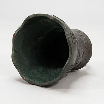 A bronze temple bell, Ming dynasty (1368-1644).