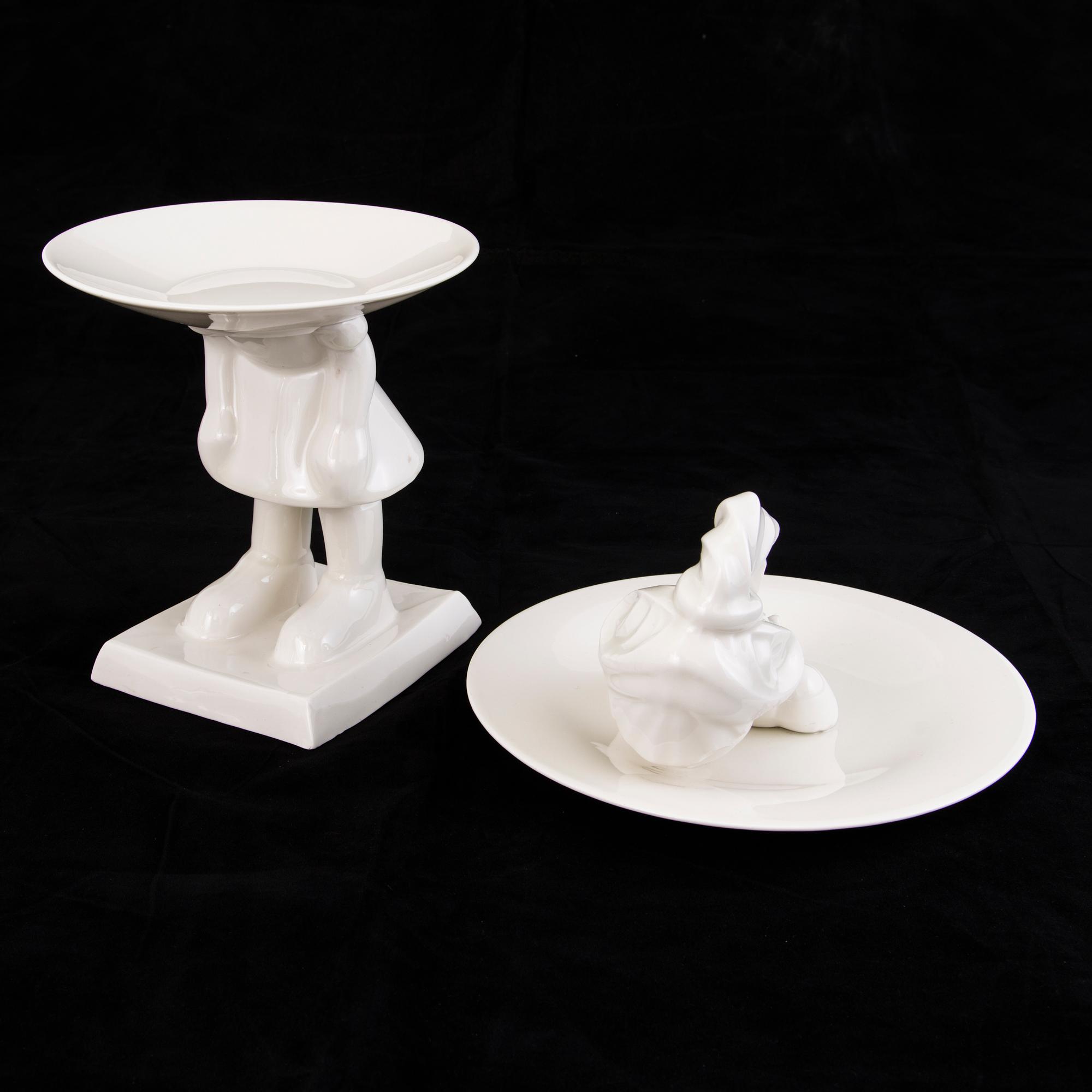 KIM SIMONSSON, tarjoiluvati, posliinia, signeerattu KIM 2013.