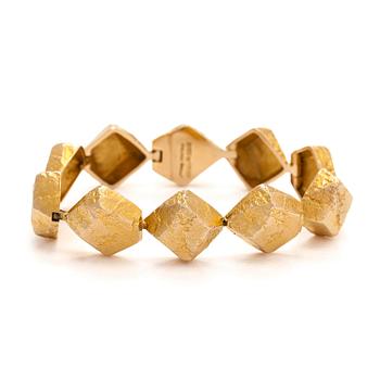Björn Weckström, armband, "Lapplands stenar", 14K guld. Lapponia 1970.