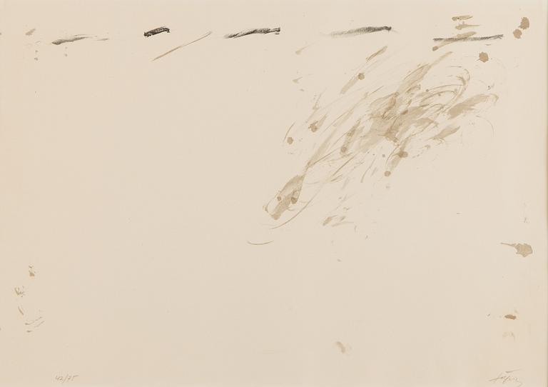 Antoni Tàpies, "Tirets supérieurs".