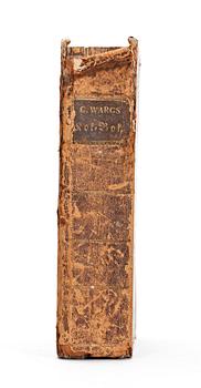 BOK, "Hjelpreda i hushållningen för unga fruentimmer" av Cajsa Warg, elfte upplagan Stockholm 1800.