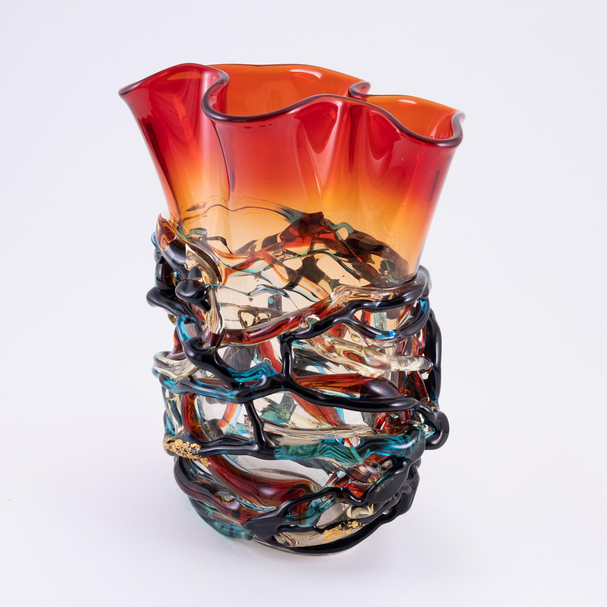 A Murano glass vase, Italy.