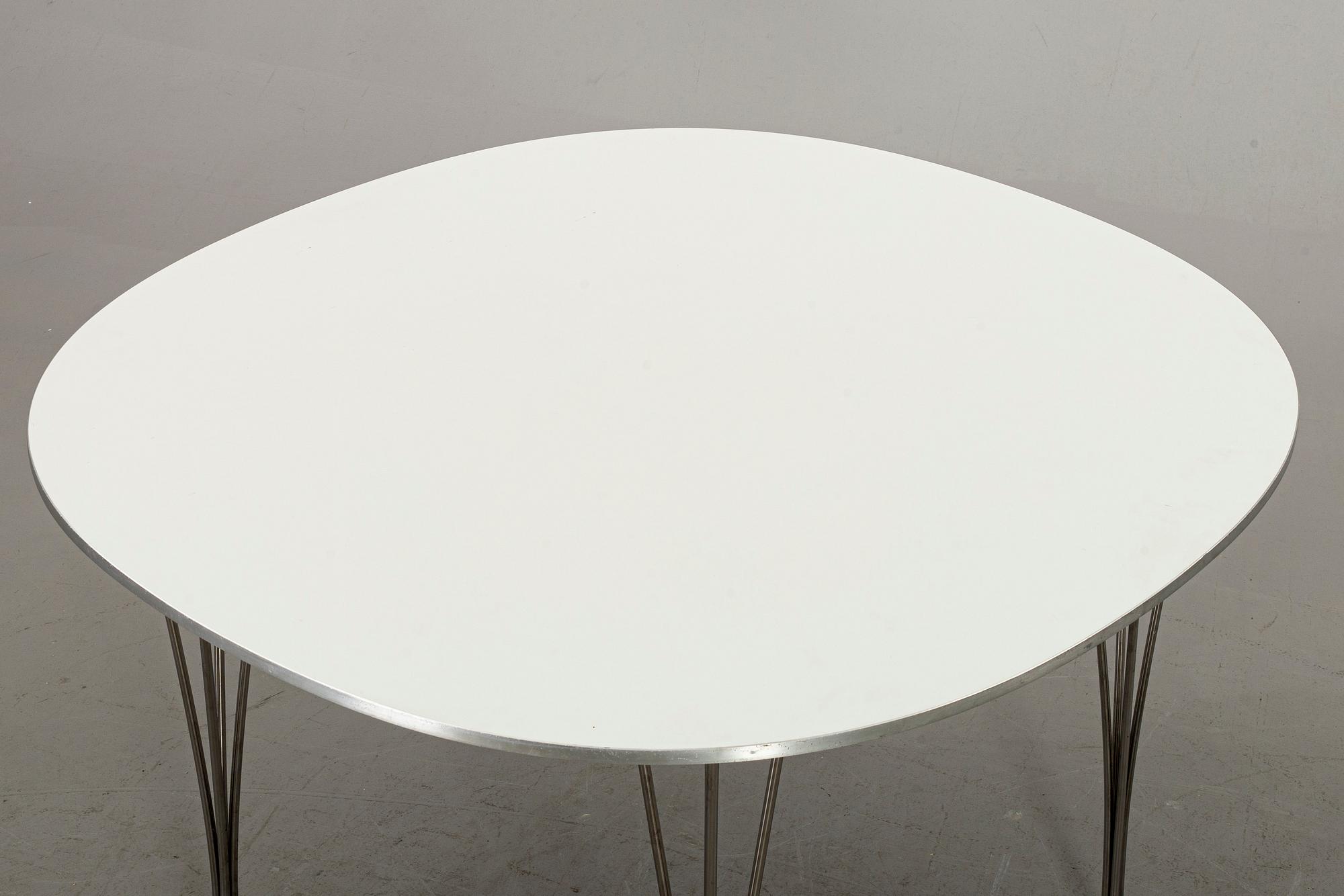 BRUNO MATHSSON & PIET HEIN, bord, "Supercirkel", Fritz Hansen Danmark.