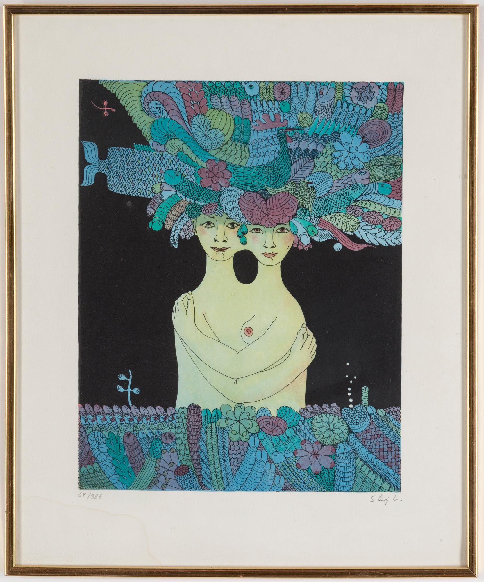 STIG LINDBERG, lithograph in colours, signed 67/325.