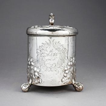 DRYCKESKANNA, silver, barock, Johannes Johannesen Reimers, Bergen, verksam 1667-1722. Vikt ca 1094g.