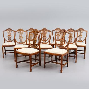 STOLAR, 10 st, G.T. Rackstraw, England, 1900-talets andra hälft.