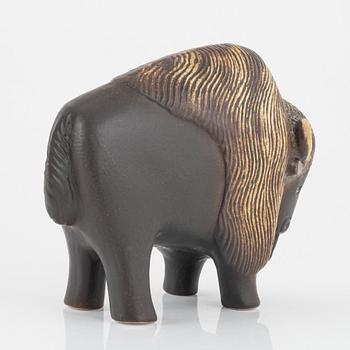 Lisa Larson, "Visent", figurin, stengods, Gustavsberg.