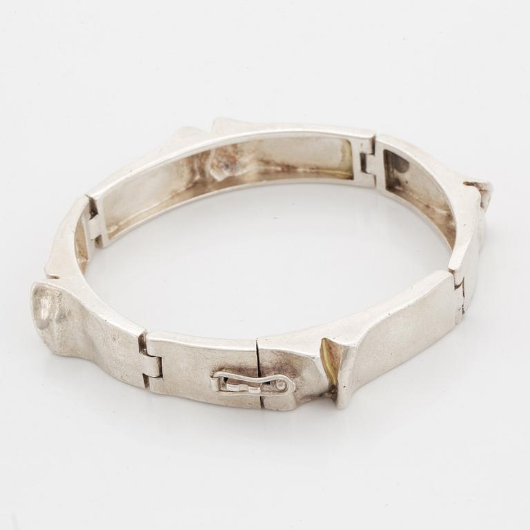 Björn Weckström, armband, "Ceres" sterling silver, Lapponia, Helsingfors 1970.