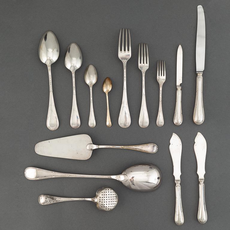 A Swedish early 20th century 166 piece silver-cutlery, Marked CGH, Stockholm 1900-1921.