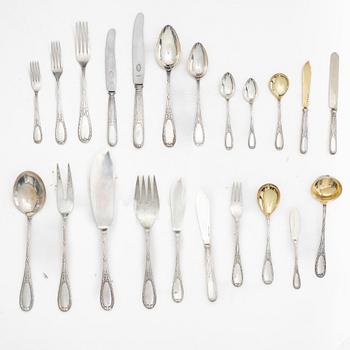 C.G. Hallberg, A Swedish silver cutlery set, model "Louis XVI", Stockholm 1911-1917 (178 pieces).