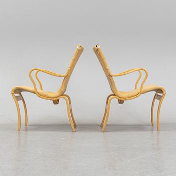 Bruno Mathsson, a pair of 'Mina' easy chairs for Mathsson International.