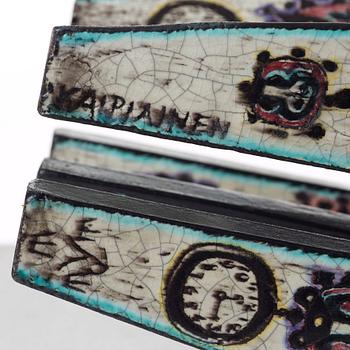 Birger Kaipiainen, a ceramic sculpture of a horserider, Rörstrand, Sweden 1950's.