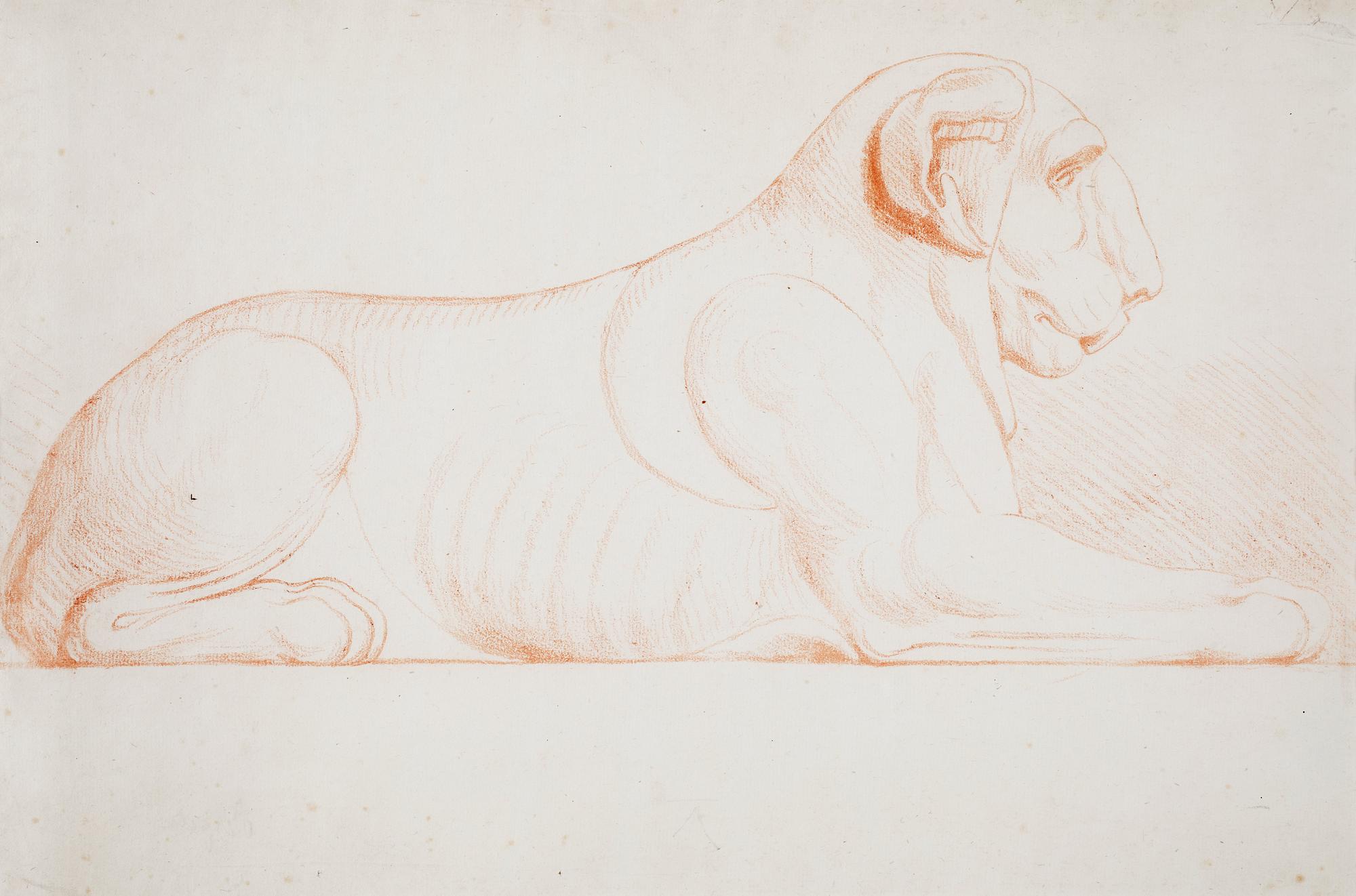 Johan Tobias Sergel, Ett liggande egyptiskt lejon.
