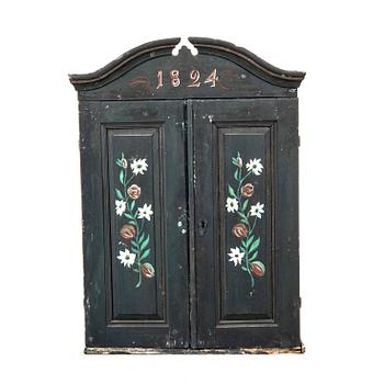 A Swedish painted wall cabinet 19th century.