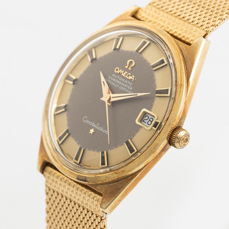 Omega, Constellation, "Tuxedo Pie-Pan Dial", armbandsur, 34 mm.