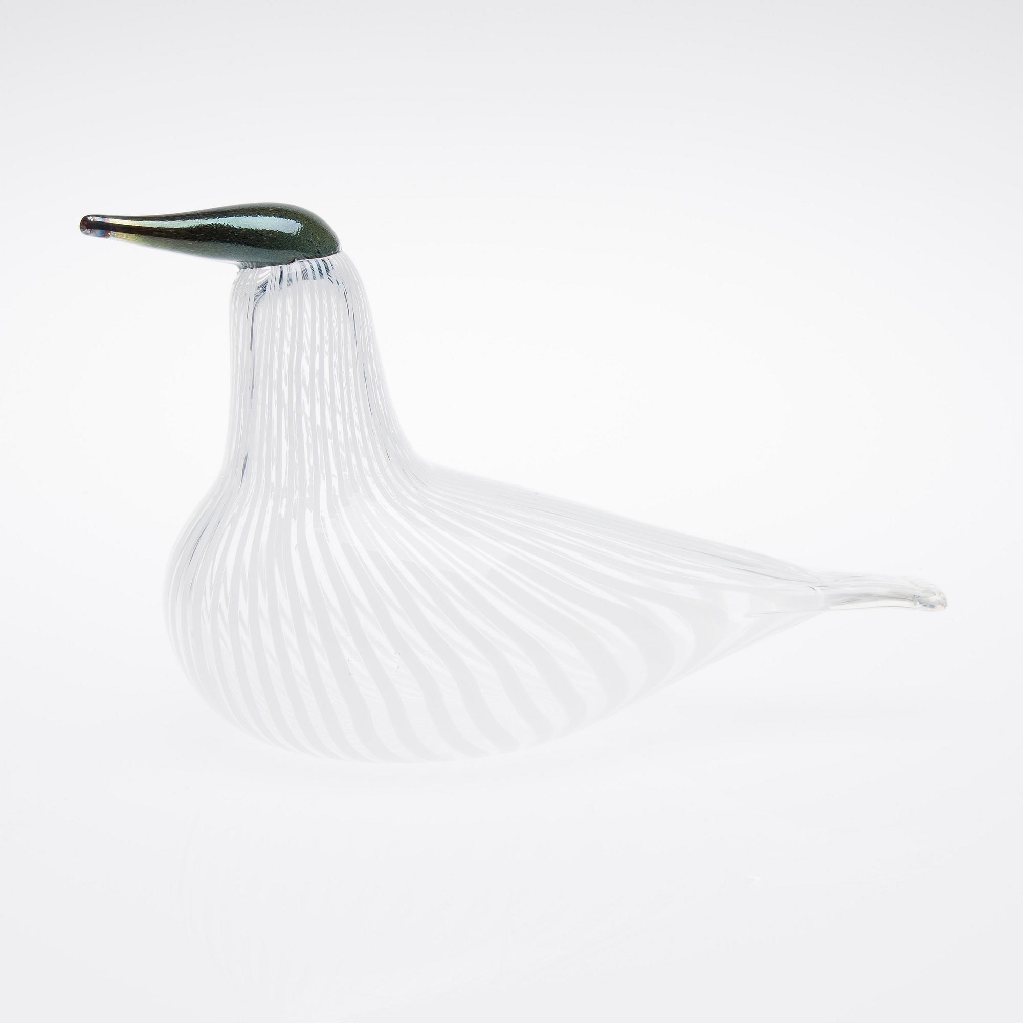 OIVA TOIKKA, FÅGEL, Suomen Sotka. Signerad  O.Toikka, Nuutajärvi 1992, 80/1992.