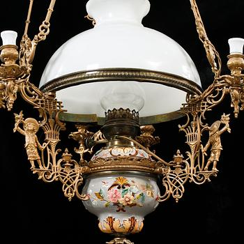 TAKLAMPA, omkring sekelskiftet 1900, höjd ca 110 cm.