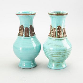 Four mid 20th century ceramic vases from Zaccagnini, Firenze Italy.