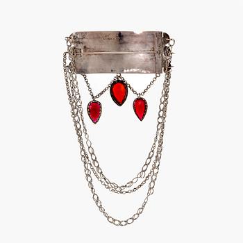 A silver and plated gold folklore jewellery by Axel Gabriel Estberg hallmarked 1842.