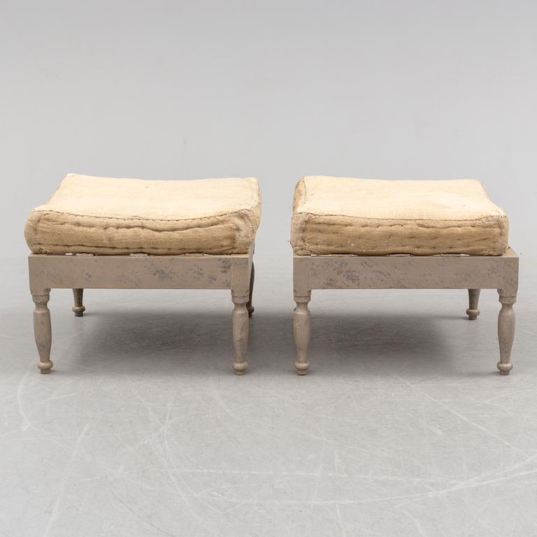 A pair of stools, first half of the 19th century.