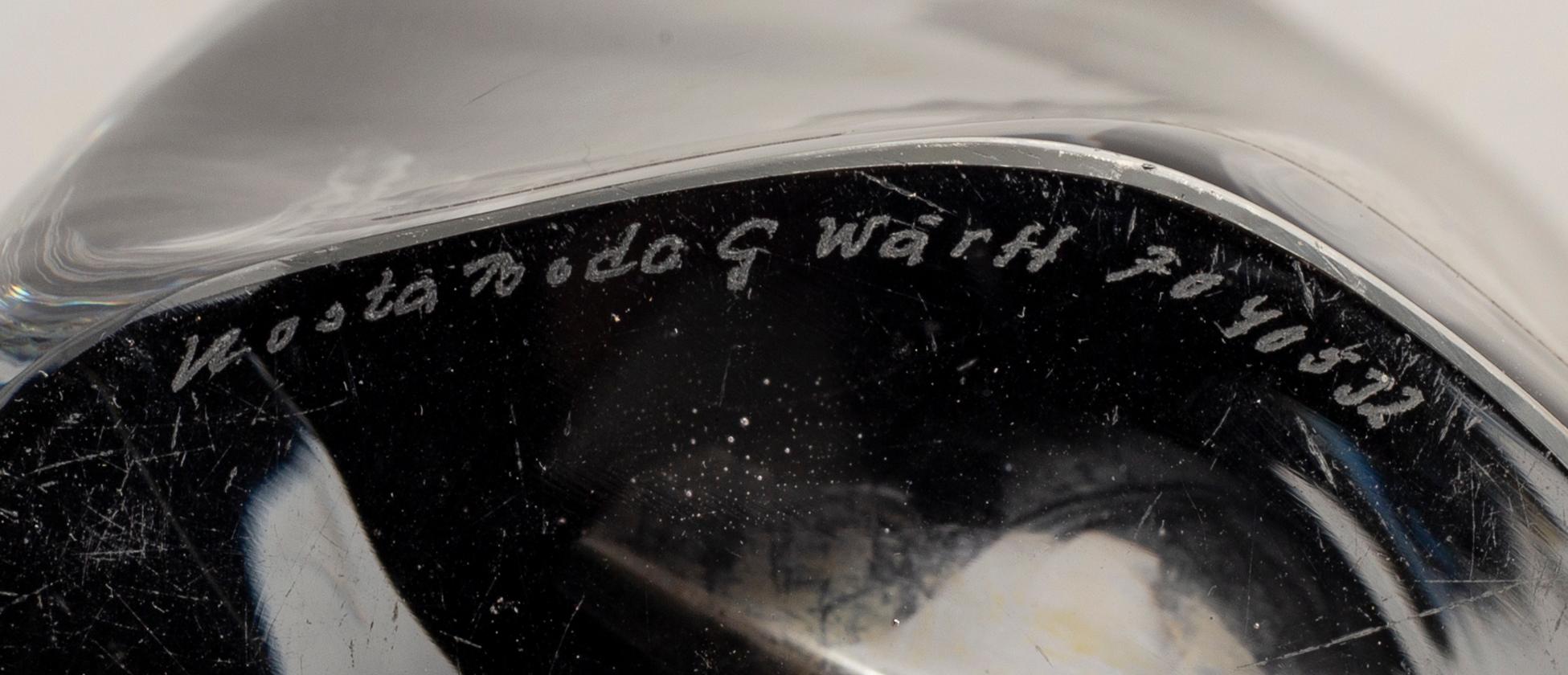 Göran Wärff, vas signerad Kosta Boda glas.